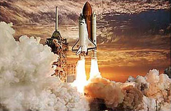 Запуск шаттла Discovery, изображение с сайта artafterdark.com